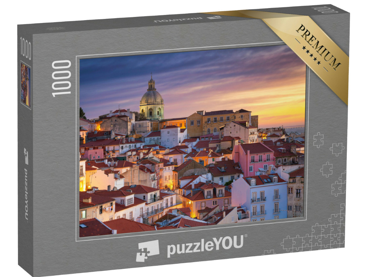 Puzzle de 1000 pièces « Lever de soleil sur Lisbonne, capitale du Portugal »