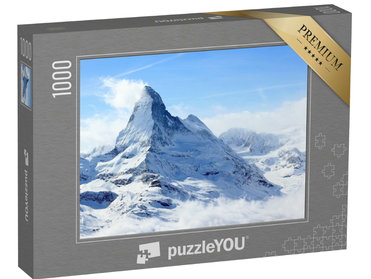 Puzzle de 1000 pièces « Cervin hivernal dans le brouillard »