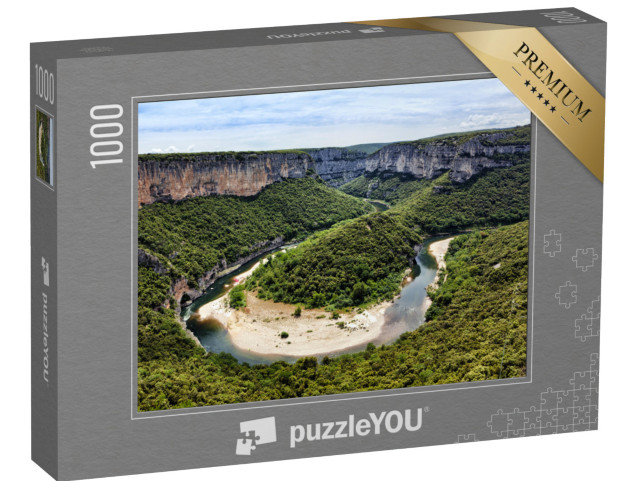 Puzzle de 1000 pièces « Virage de la rivière Ardèche à Vallon-Pont d'arc »