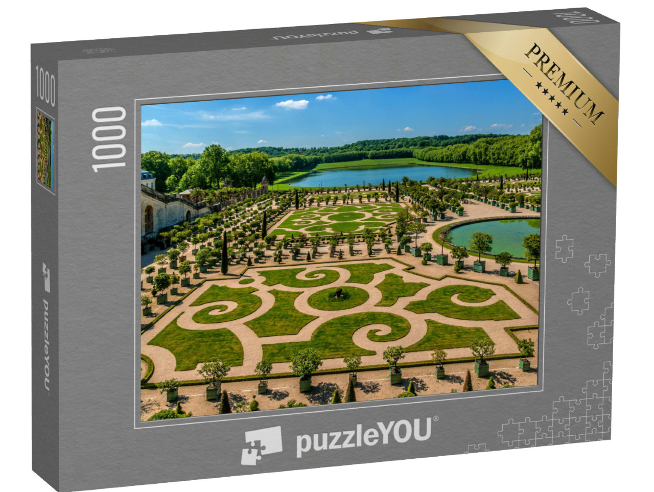 Puzzle de 1000 pièces « Orangerie Parterre de Jules Hardouin-Mansart (1684 - 1686) au château de Versailles »