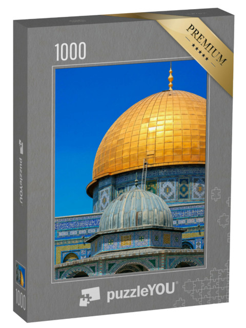 Puzzle de 1000 pièces « Vue détaillée du Dôme du Rocher sur le Mont du Temple à Jérusalem »