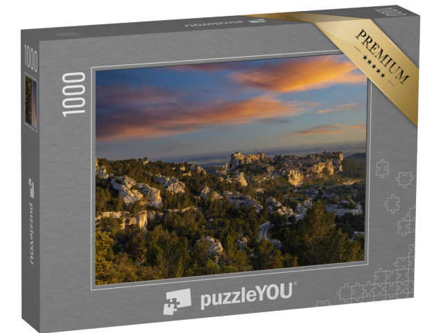 Puzzle de 1000 pièces « Château et village médiévaux, Les Baux-de-Provence, massif des Alpilles, Provence, France »