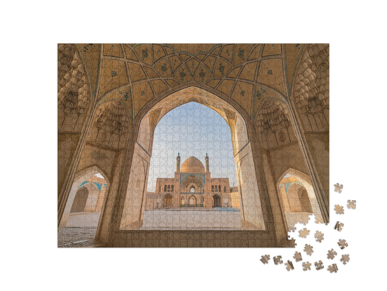 Puzzle de 1000 pièces « Une mosquée historique à Kashan en Iran »