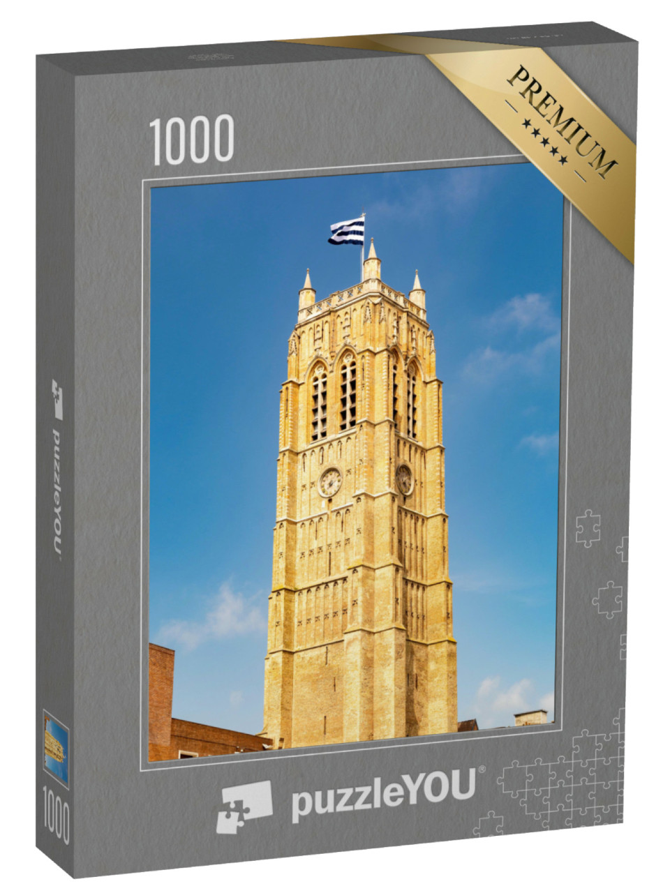 Puzzle de 1000 pièces « Dunkerque, ville du nord de la France, ancien clocher »