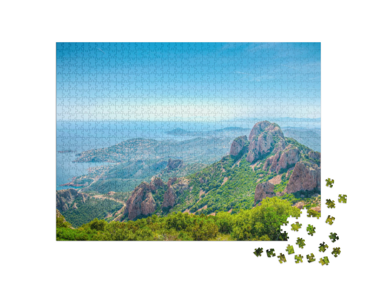 Puzzle de 1000 pièces « Pic du Cap Roux dans le massif de l'Estérel en France »