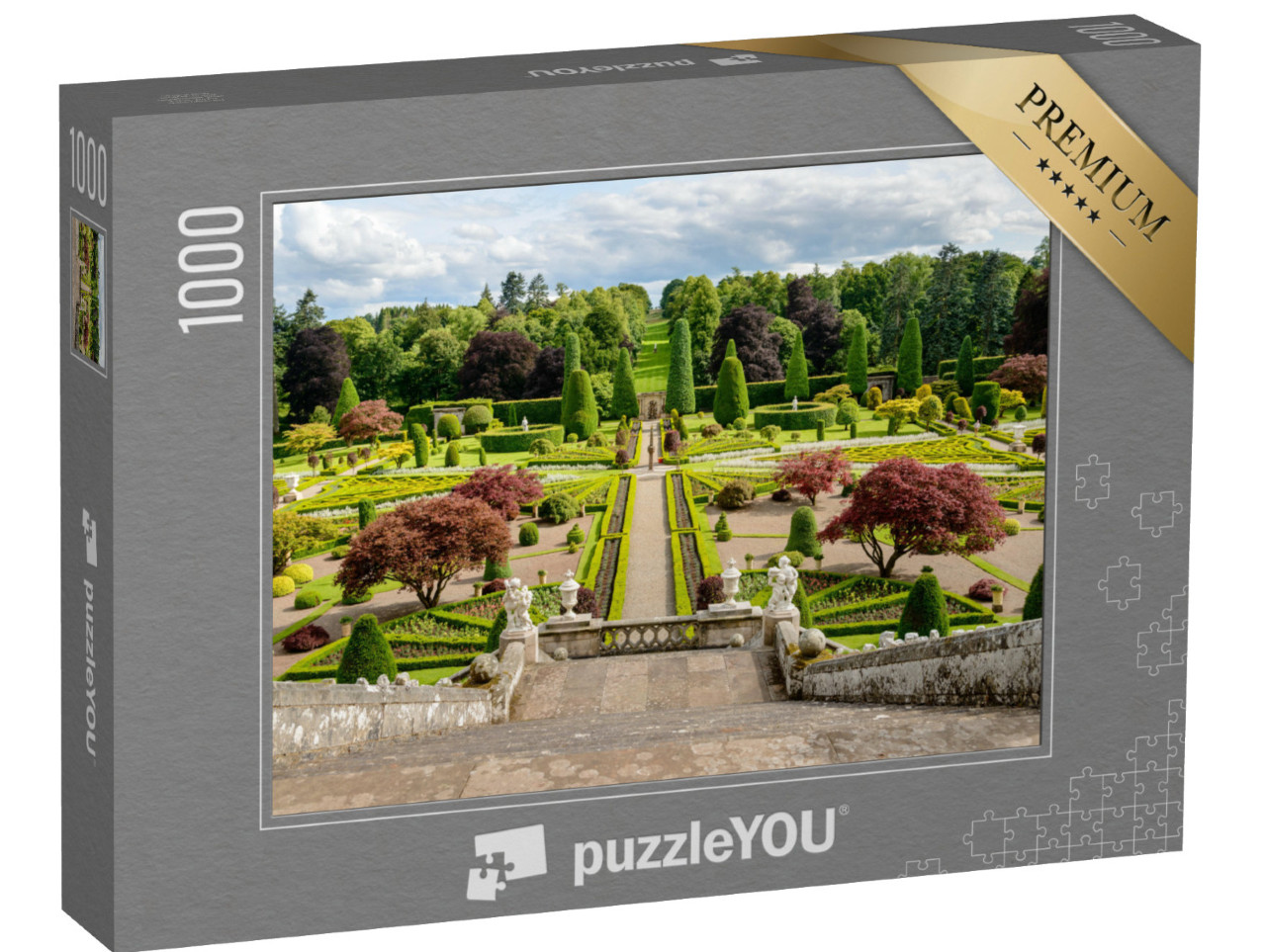 Puzzle de 1000 pièces « Château et jardins de Drummond dans le Perthshire, Écosse »