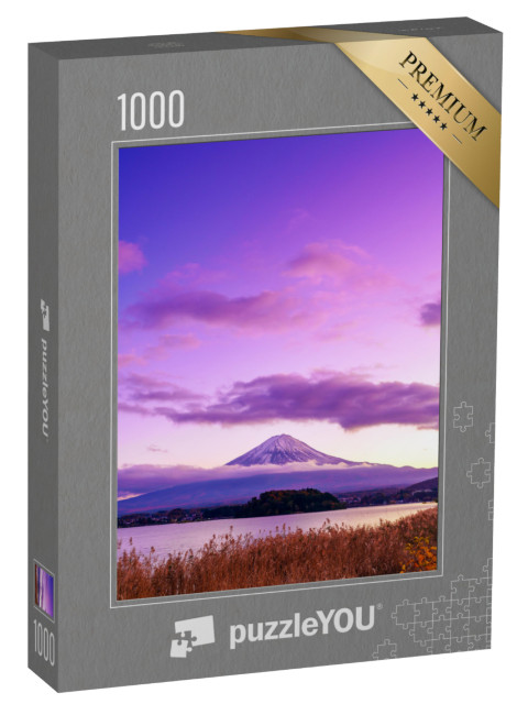 Puzzle de 1000 pièces « Mont Fuji mystique, vue depuis le lac Kawaguchi, Japon »