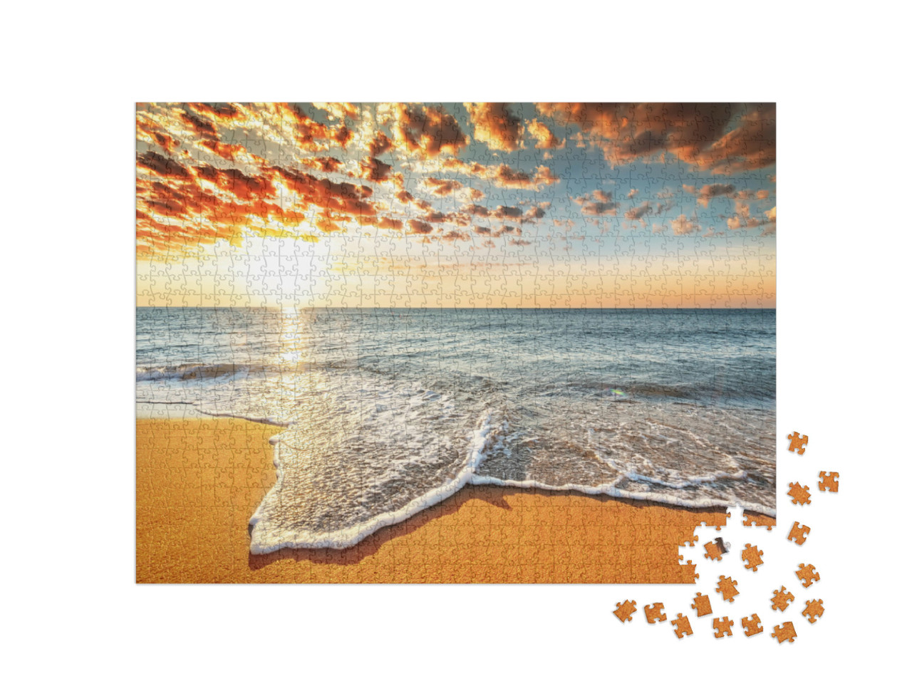 Puzzle de 1000 pièces « Lever de soleil sur l'océan »