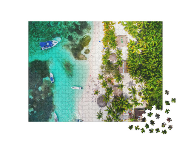 Puzzle de 1000 pièces « Paradis tropical, île de Saona, République dominicaine »