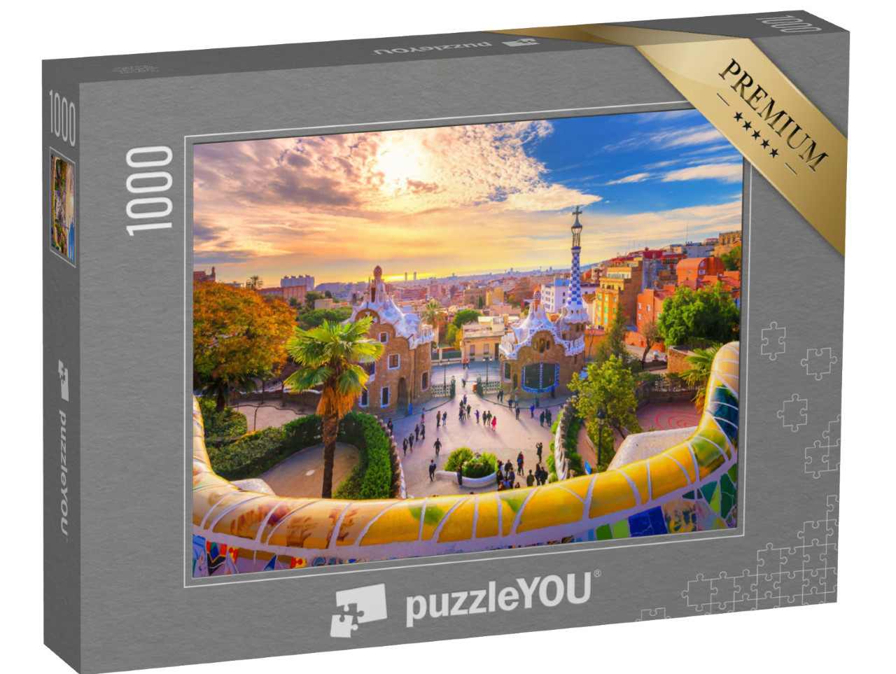 Puzzle de 1000 pièces « Vue sur Barcelone depuis le Parc Güell de Barcelone, Espagne »