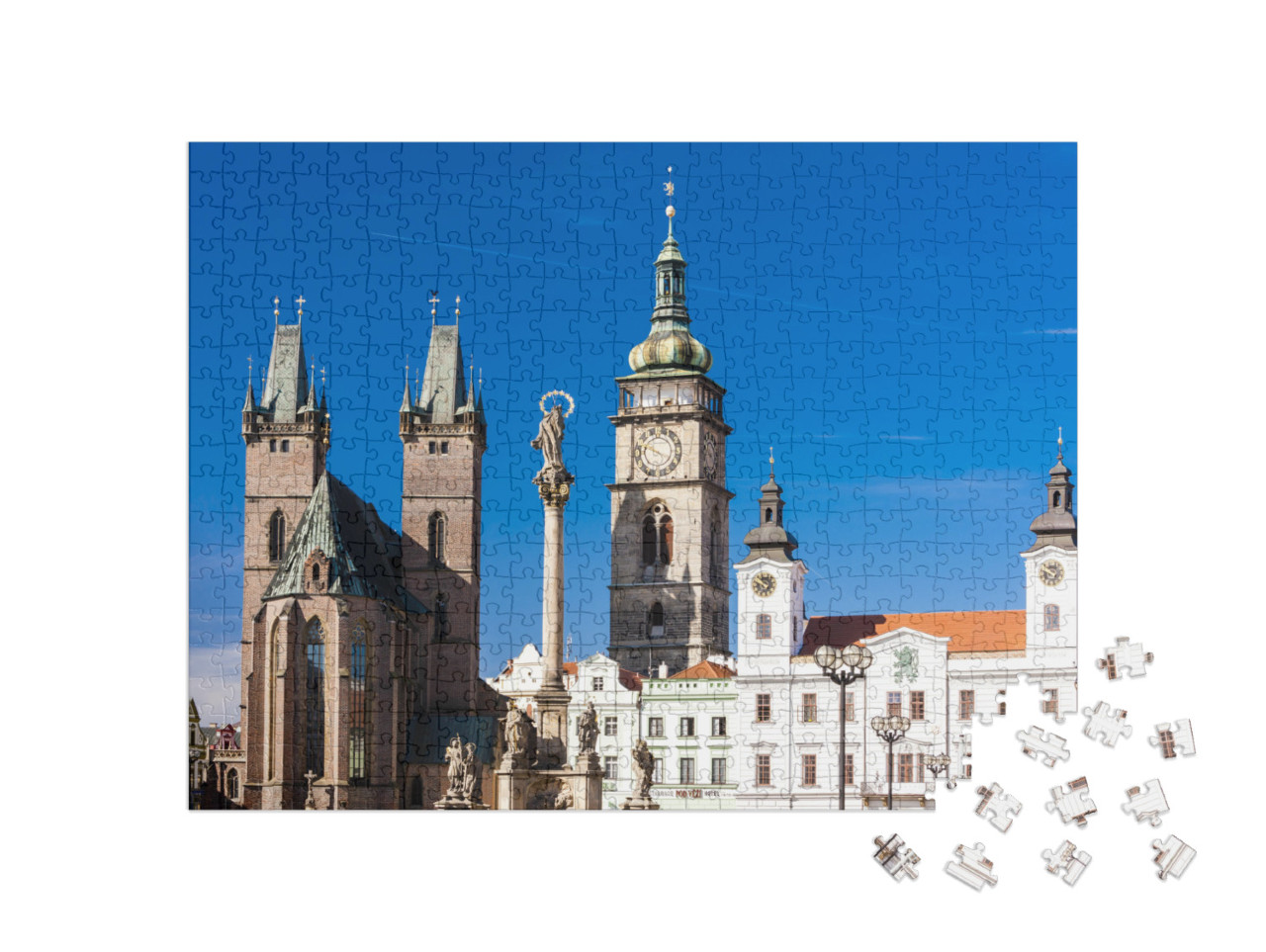 Puzzle de 500 pièces « Grande place, Hradec Kralove, République tchèque »