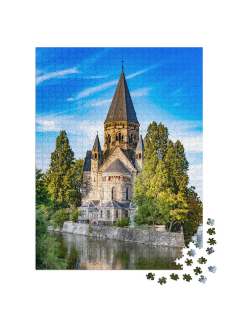 Puzzle de 1000 pièces « L'architecture ancienne de la ville de Metz sur la Moselle, France »