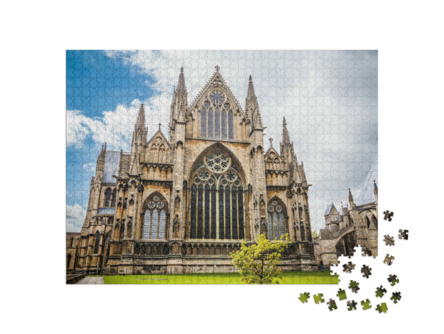 Puzzle de 1000 pièces « Façade de la cathédrale de Lincoln »