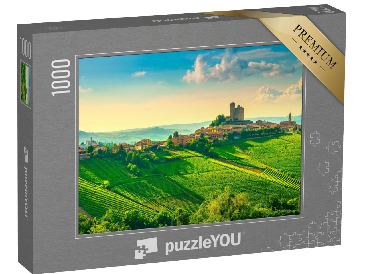 Puzzle de 1000 pièces « Vignobles idylliques dans le Piémont, Italie du Nord »