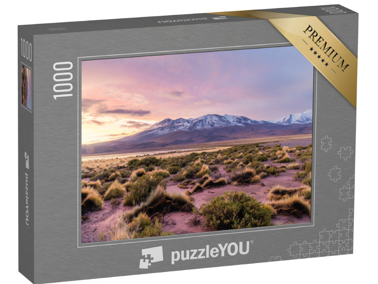 Puzzle de 1000 pièces « Coucher de soleil à la Laguna Hedionda, Bolivie »