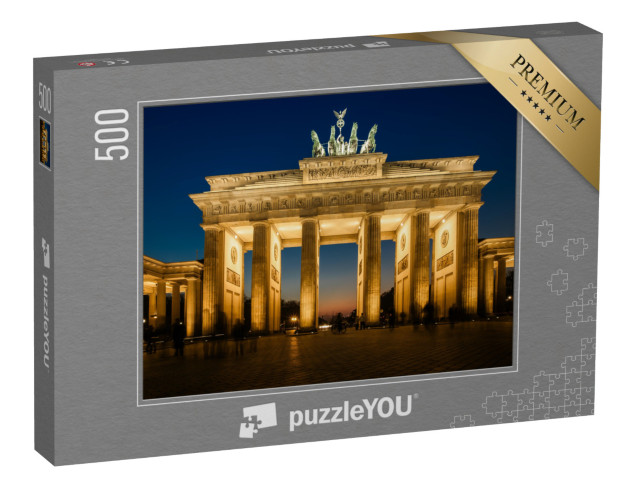 Puzzle de 500 pièces « La porte de Brandebourg illuminée à Berlin »