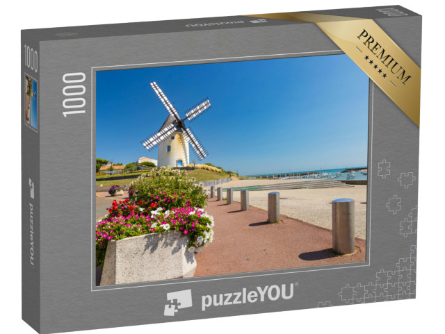 Puzzle de 1000 pièces « Moulin à vent à Jard sur Mer, Pays de la Loire, France »