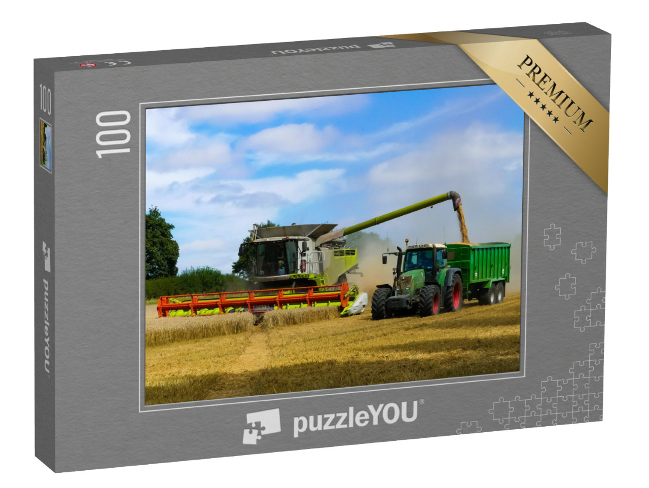 Puzzle de 100 pièces « Tracteur avec remorque, Oxfordshire »