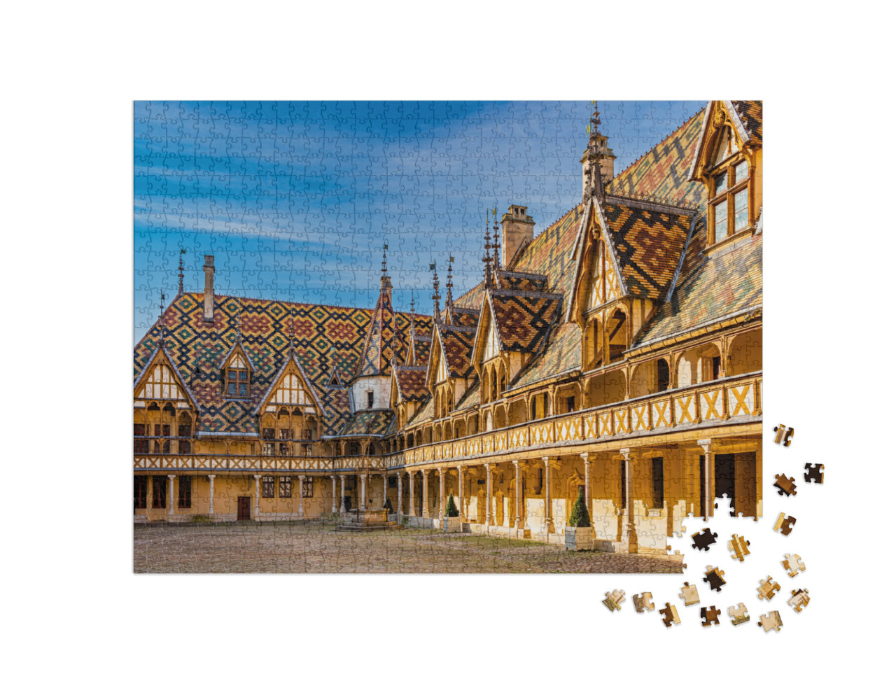 Puzzle de 1000 pièces « Hôtel-Dieu de Beaune, France »