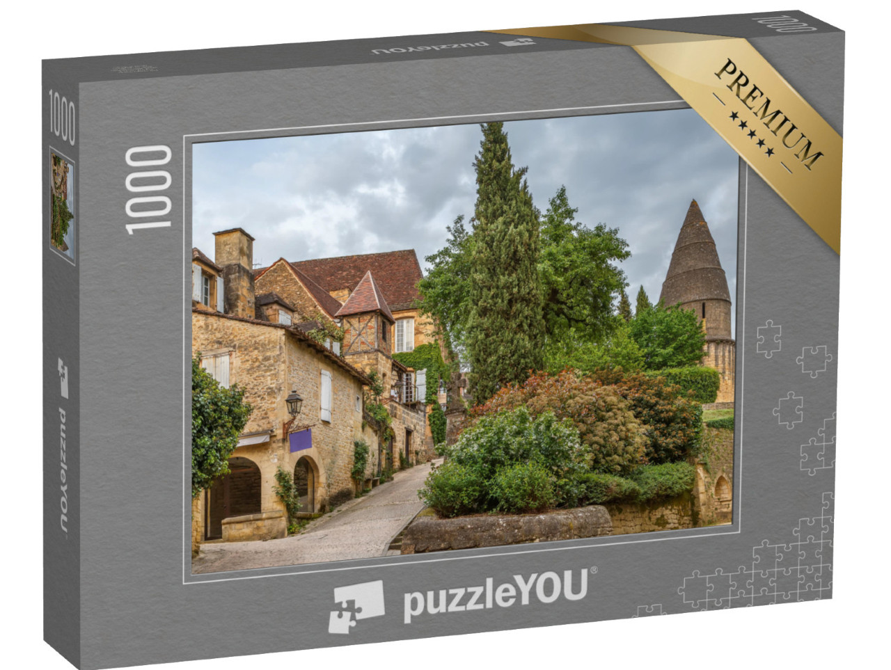Puzzle de 1000 pièces « Rue du centre historique de Sarlat-la-Caneda, département de la Dordogne, France »