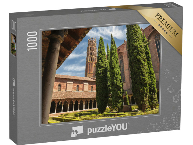 Puzzle de 1000 pièces « Cloître et jardin de la cour du couvent dominicain du Couvent des Jacobins à Toulouse, France. »
