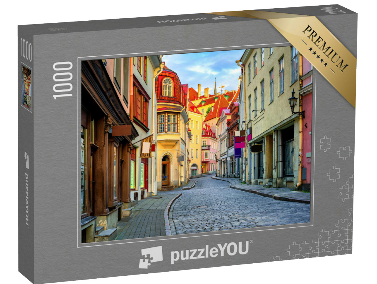 Puzzle de 1000 pièces « Ruelle dans la vieille ville de Tallinn, Estonie »