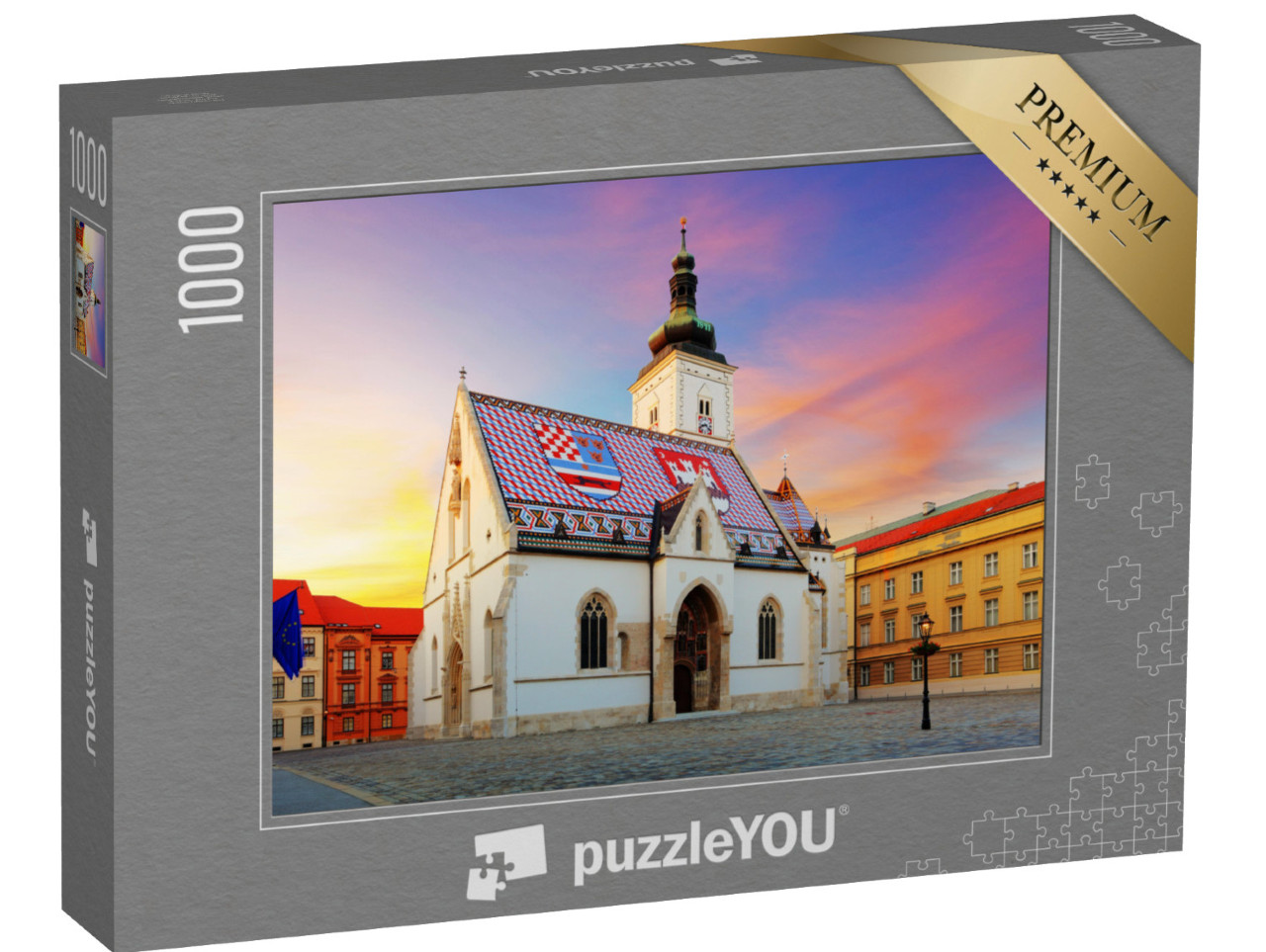 Puzzle de 1000 pièces « Église de Zagreb : Saint-Marc »