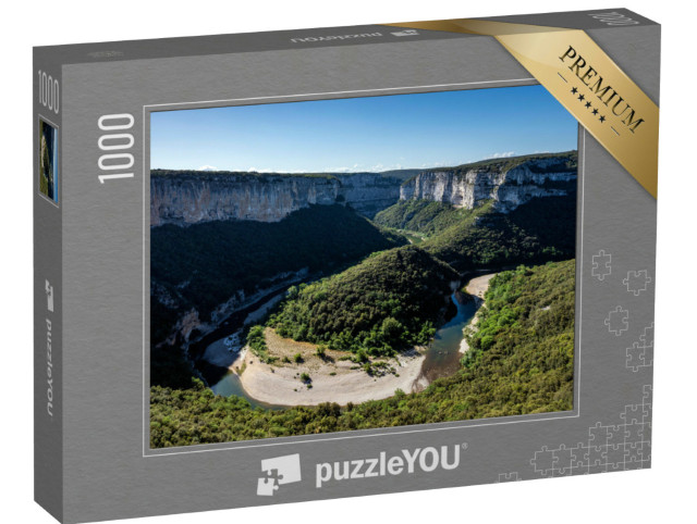 Puzzle de 1000 pièces « Panorama des gorges de l'Ardèche en France au printemps »