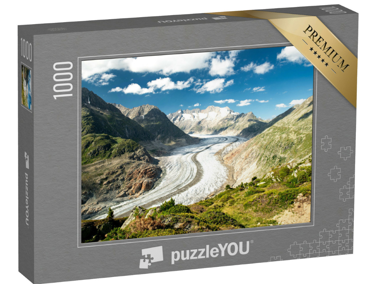 Puzzle de 1000 pièces « Vue impressionnante sur le glacier d'Aletsch en Suisse »