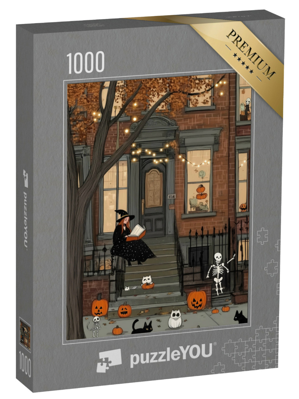 Puzzle de 1000 pièces « Entrée de la maison d'Halloween »