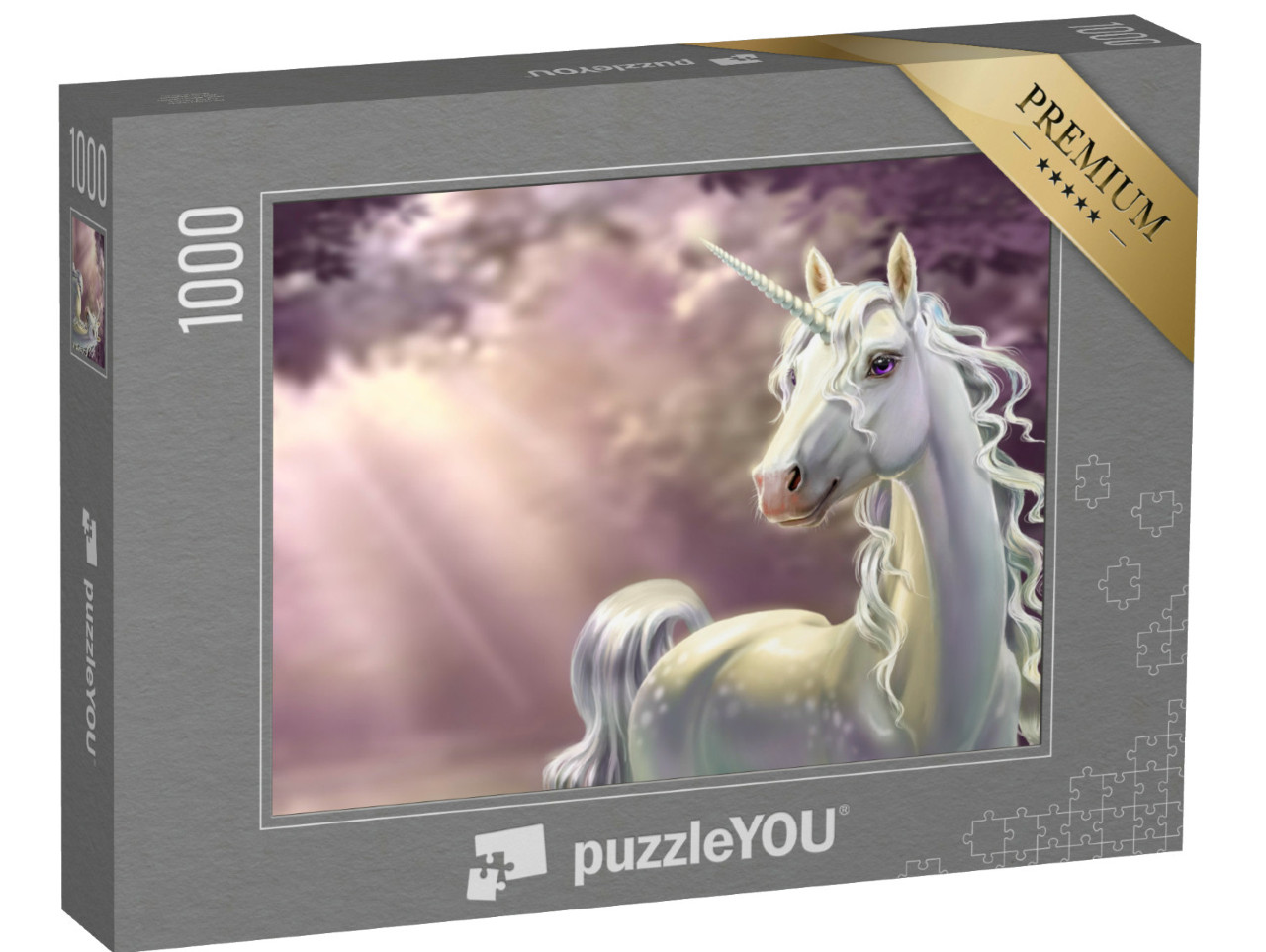 Puzzle de 1000 pièces « Licorne dans la forêt »