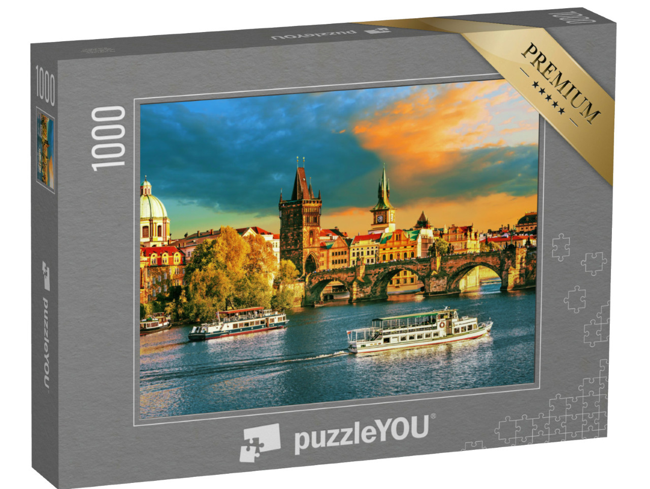 Puzzle de 1000 pièces « Prague sur la Vltava, République tchèque »