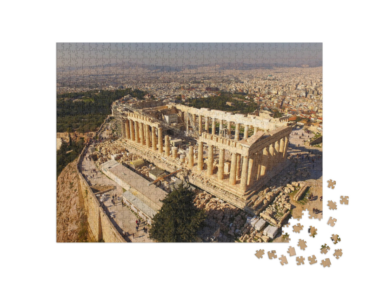 Puzzle de 1000 pièces « Vue aérienne de l'Acropole avec le Parthénon, Grèce »