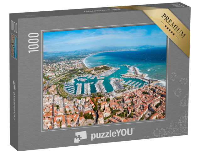 Puzzle de 1000 pièces « Vue aérienne du port d'Antibes sur la Riviera française »