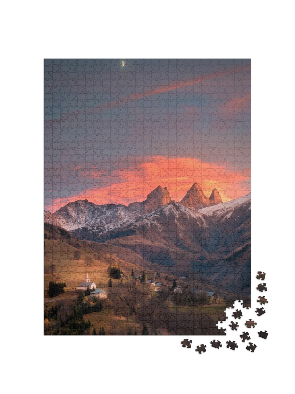 Puzzle de 1000 pièces « Village dans les Alpes françaises »