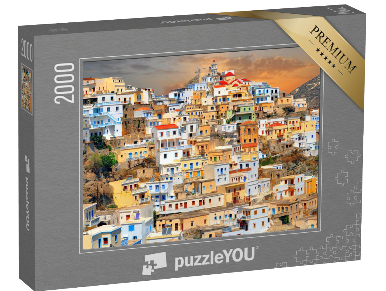 Puzzle de 2000 pièces « Ancien village d'Olympos, Grèce »