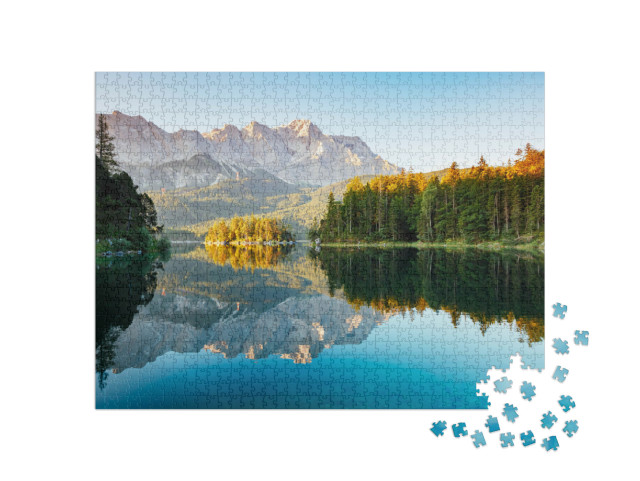 Puzzle de 1000 pièces « Un environnement pittoresque à proximité du célèbre lac Eibsee »