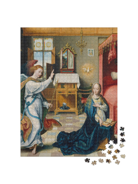 Puzzle de 1000 pièces « Joos van Cleve - L'Annonciation »