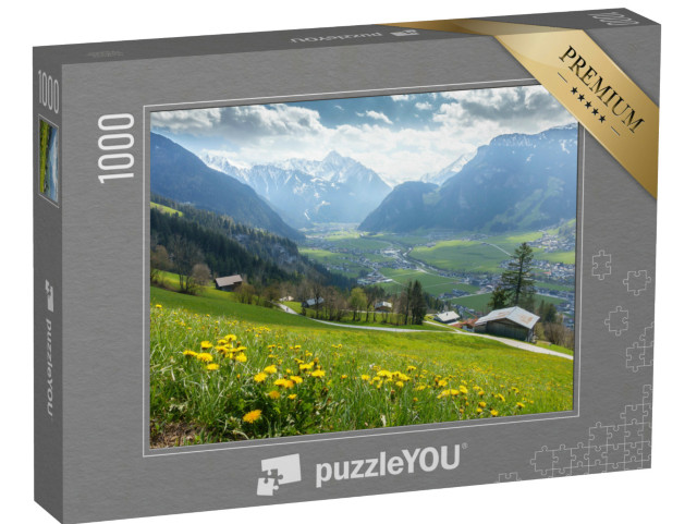 Puzzle de 1000 pièces « Vue sur le Zillertal tyrolien »