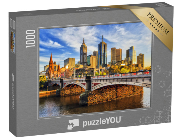 Puzzle de 1000 pièces « Matin au-dessus des gratte-ciel de Melbourne »