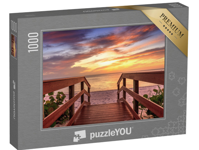 Puzzle de 1000 pièces « Coucher de soleil sur la côte de Naples, Floride »