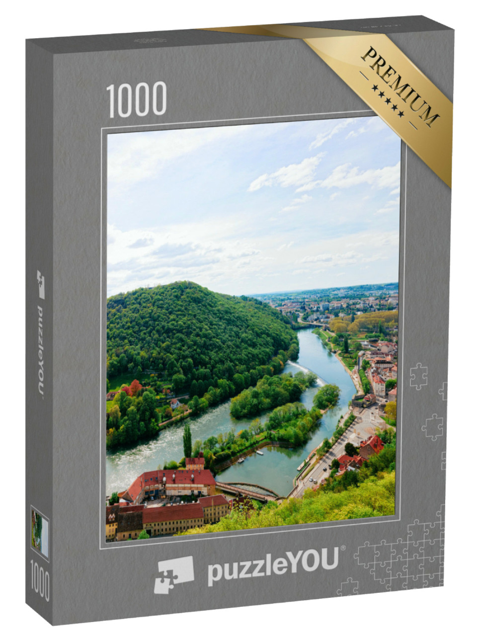 Puzzle de 1000 pièces « Citadelle de Besançon et rivière du Doubs dans la région Bourgogne Franche-Comté »