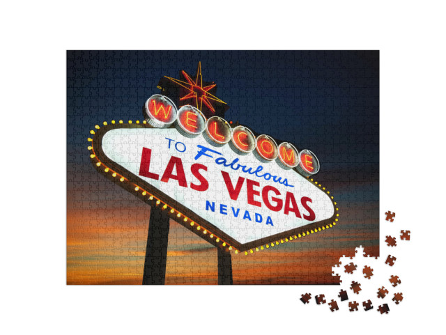 Puzzle de 1000 pièces « Bienvenue à Las Vegas ! »