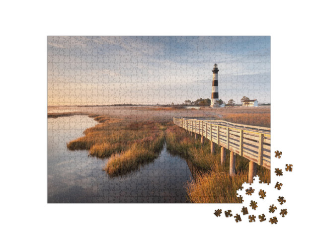 Puzzle de 1000 pièces « Phare sur les Outer Banks, région de la Caroline du Nord »