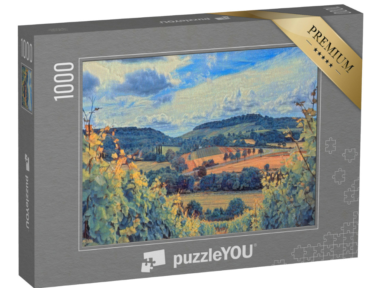 Puzzle de 1000 pièces « dans le style de Paul-Cezanne - vignobles près de Heilbronn, Allemagne »
