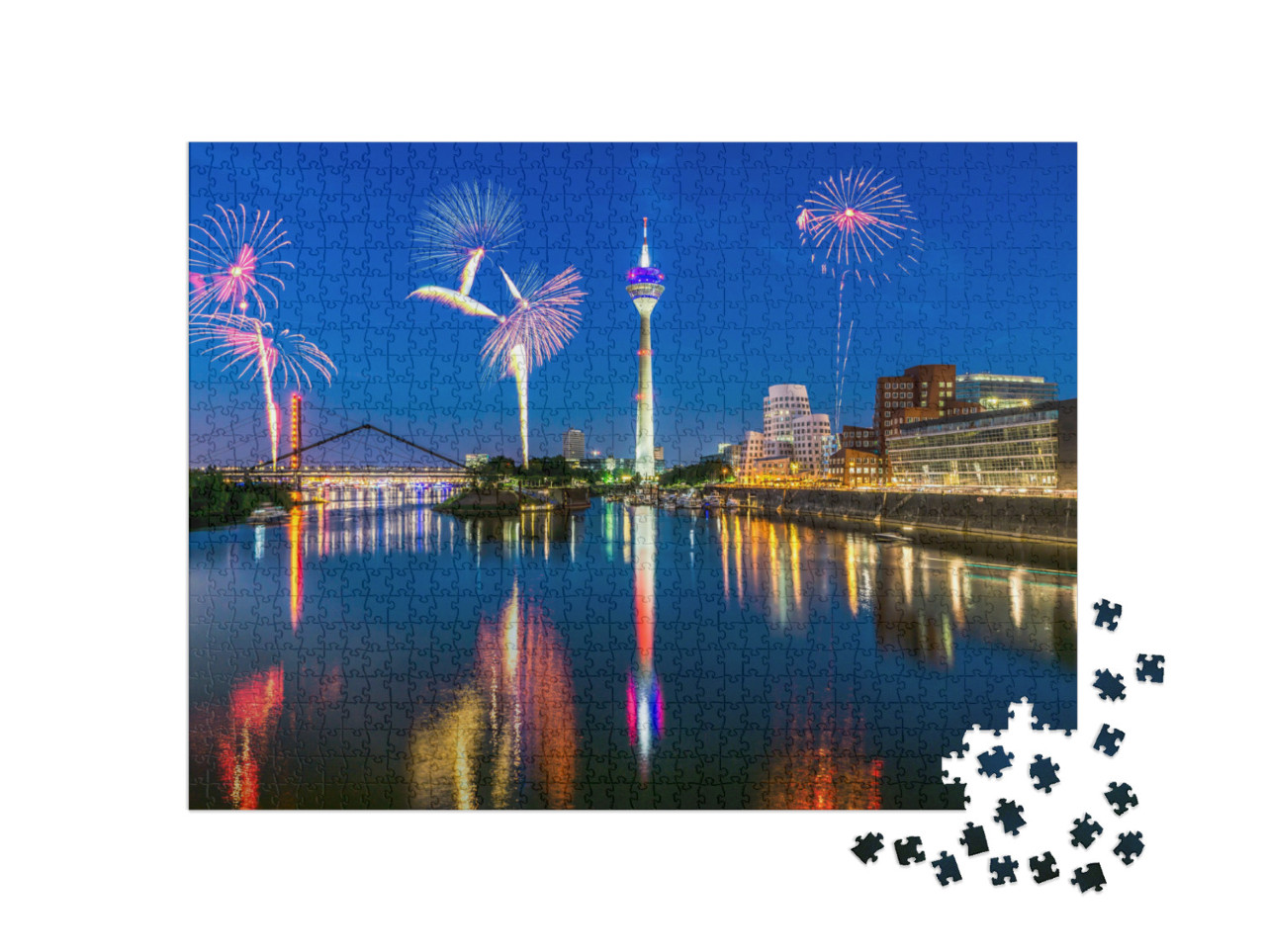 Puzzle de 1000 pièces « Feux d'artifice de la Journée japonaise, Düsseldorf »