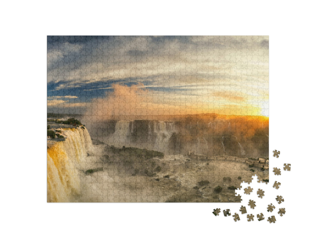 Puzzle de 1000 pièces « Chutes d'Iguazu à couper le souffle, Foz do Iguazu, Brésil »