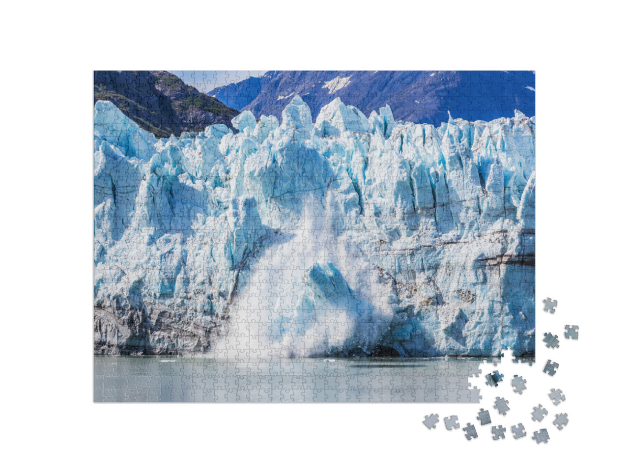 Puzzle de 1000 pièces « Extraction de glace sur le glacier Margerie dans le parc national de Glacier Bay, Alaska »