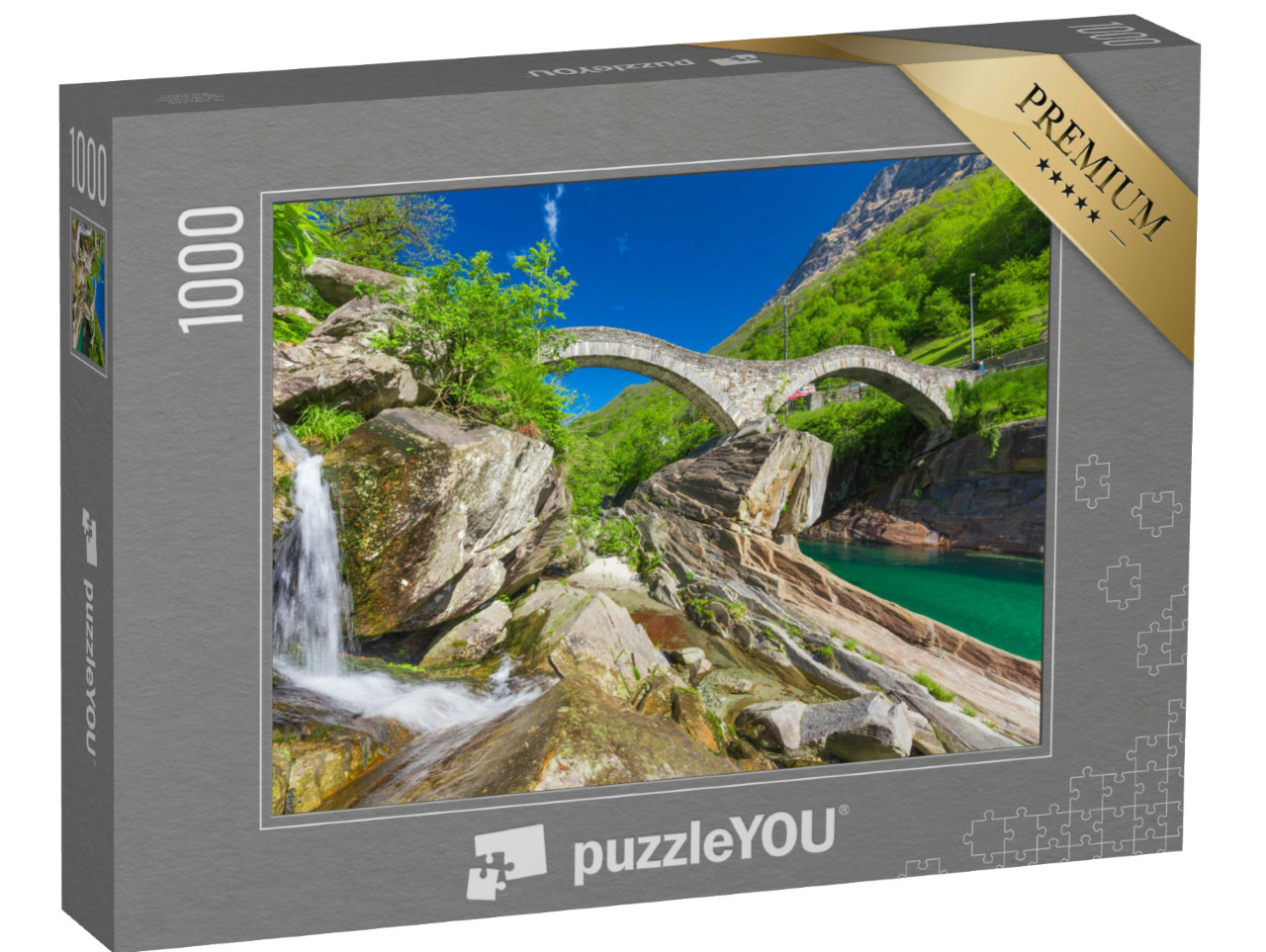 Puzzle de 1000 pièces « Pont de pierre à double arche à Ponte dei Salti »