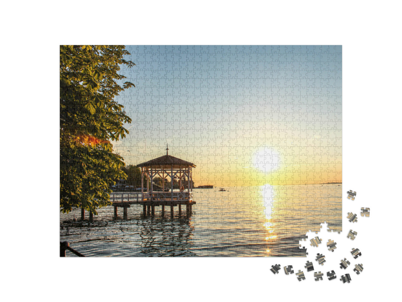 Puzzle de 1000 pièces « Vue sur le lac de Constance près de Bregenz »